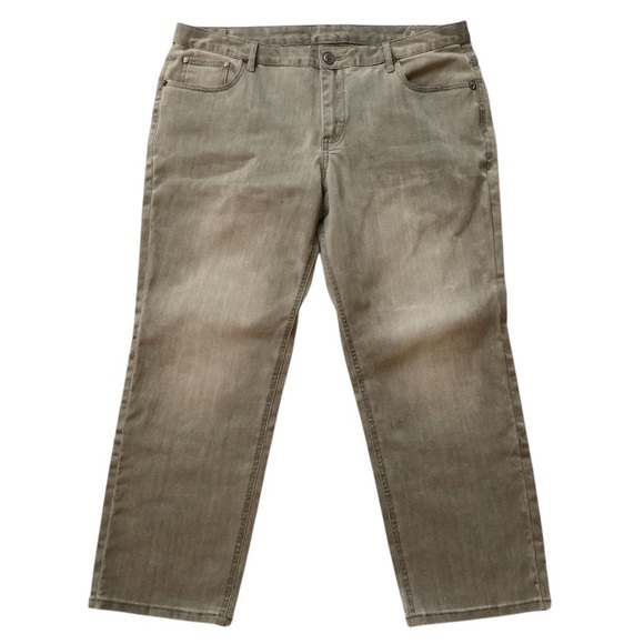 CJ Banks Women's Straight Leg Jeans in Gray, Plus Size 24W (3X) - Picture 1 of 12